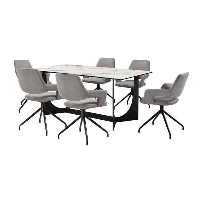 Luxur Living Channi Gray 7pc Dining Room Set LUX-SETESPE7GB