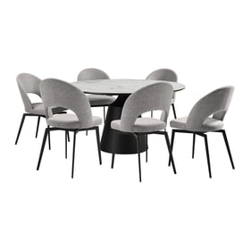 Luxur Living Dharagiri Gray 7pc Dining Room Set