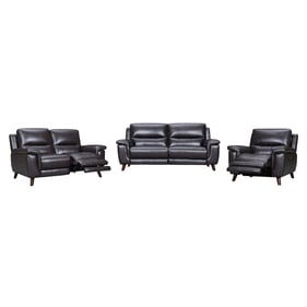 Luxur Living Diwanzari Brown Power 3pc Living Room Set with USB