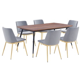 Luxur Living Gaul Gray Walnut 7pc Dining Set