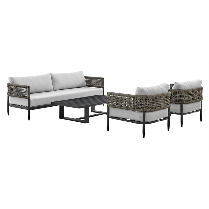 Luxur Living Agikhed Light Gray 4pc Outdoor Set LUX-SETODALBL