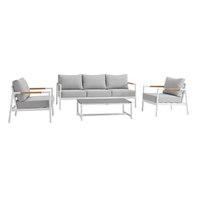 Luxur Living Bibthar Light Gray 4pc Outdoor Seating Set