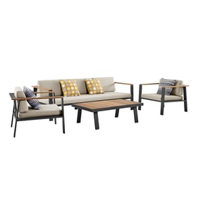 Luxur Living Harwadi Taupe 4pc Outdoor Patio Set