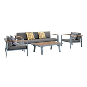 Luxur Living Harwadi Gray 4pc Outdoor Patio Set