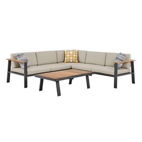 Luxur Living Harwadi Taupe Outdoor Patio Sectional Set