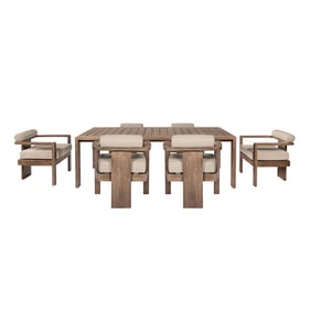 Luxur Living Jitapur Light Brown Taupe Outdoor 7pc Dining Set