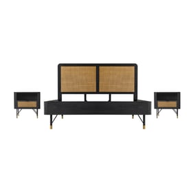 Luxur Living Kalegaon Black 3pc King Bedroom Set