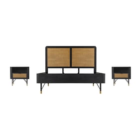 Luxur Living Kalegaon Black 3pc Queen Bedroom Set