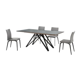 Luxur Living Kelsula Gray 5pc Dining Room Set