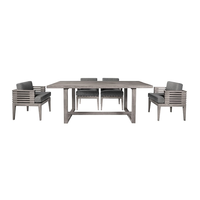 Luxur Living Khaparwadi Gray Outdoor Patio 5pc Dining Set LUX-SETVIDI5GRY