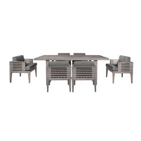 Luxur Living Khaparwadi Light Gray Outdoor 7pc Dining Set