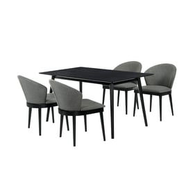 Luxur Living Khasbag Charcoal Black 5pc Dining Set