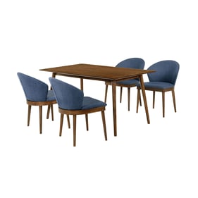 Luxur Living Khasbag Blue Walnut 5pc Dining Room Set