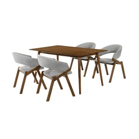 Luxur Living Khasbag Grey Walnut 5pc Dining Set