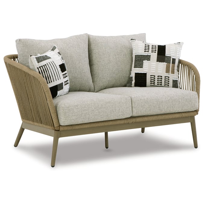 Ashley Furniture Swiss Valley Beige Loveseat With Cushion P390-835