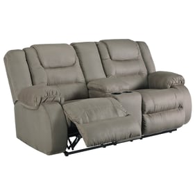 Ashley Furniture McCade Cobblestone Double Reclining Loveseat With Console