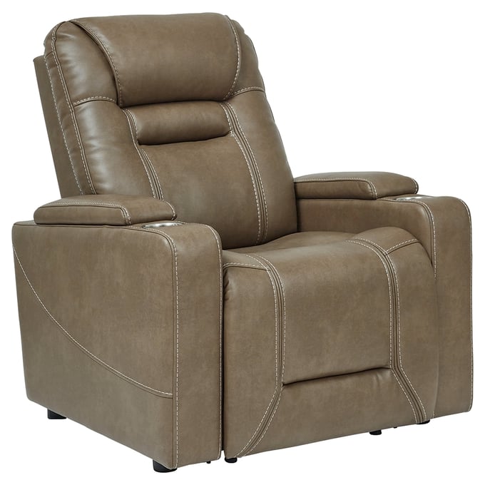 Ashley Furniture Crenshaw Cappuccino Power Recliner With Adjustable Headrest 1120313