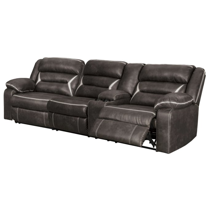 Ashley Furniture Kincord Midnight 2pc RAF Power Reclining Sectional 13104S1