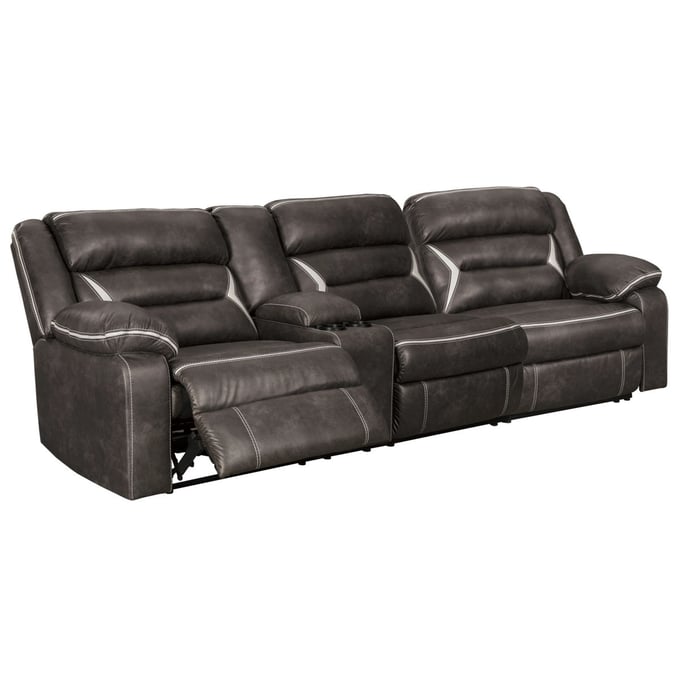 Ashley Furniture Kincord Midnight 2pc LAF Power Reclining Sectional 13104S2