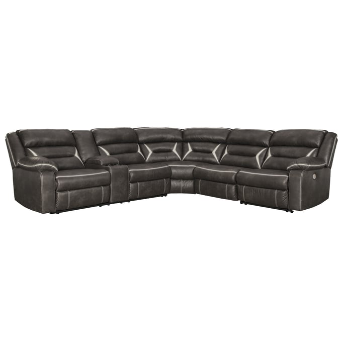 Ashley Furniture Kincord Midnight Reclining Sectional 13104S4