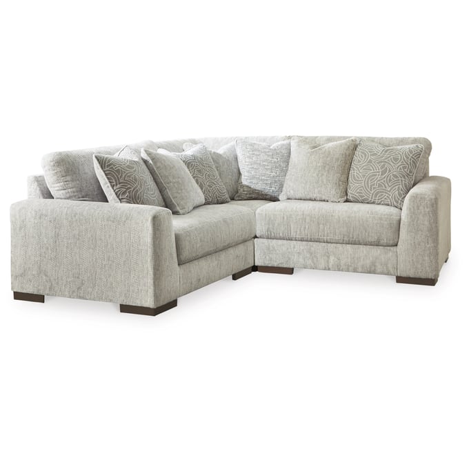 Ashley Furniture Regent Park Contemporary Pewter 3-Piece Sectional 14404S1