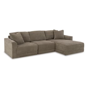 Ashley Furniture Raeanna Storm 3pc Sectional With RAF Chaise