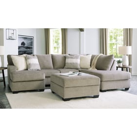 Ashley Furniture Creswell Stone 2pc RAF Sectional With Ottoman