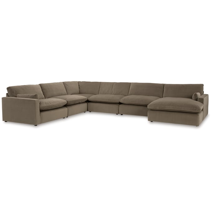 Ashley Furniture Sophie Cocoa 6pc RAF Sectional With Chaise 15706S7