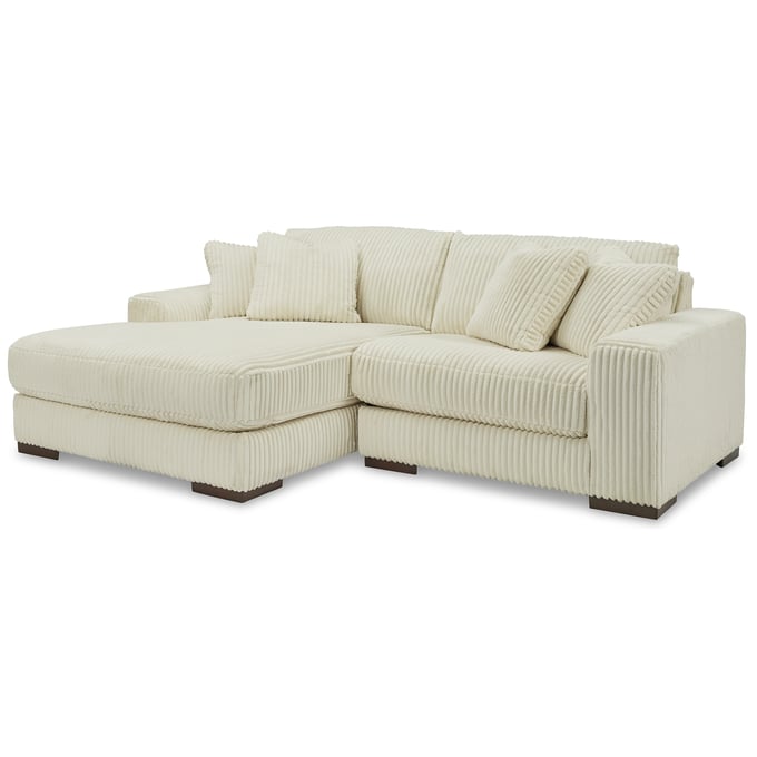 Ashley Furniture Lindyn Ivory 2pc LAF Sectional With Chaise 21104S3