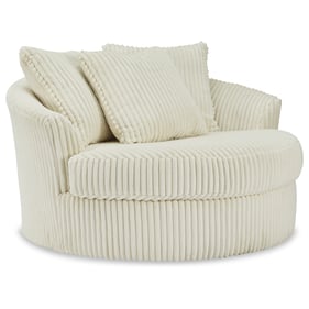 Ashley Furniture Lindyn Ivory Oversized Swivel Accent Chair