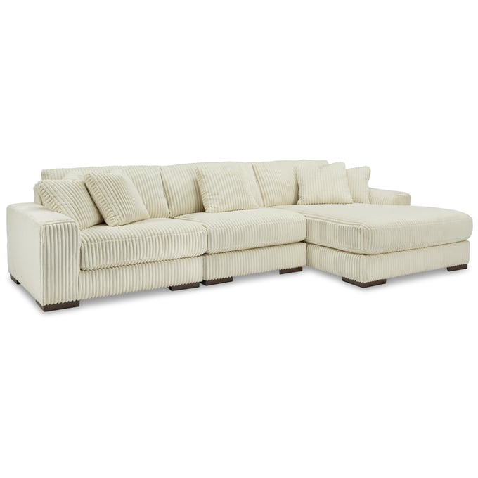 Ashley Furniture Lindyn Ivory 3pc Sectional With RAF Chaise 21104S12