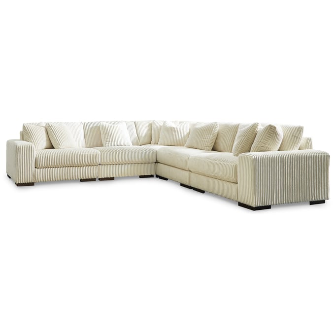 Ashley Furniture Lindyn Ivory 5pc Sectional 21104S5