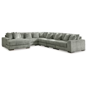 Ashley Furniture Lindyn Fog 6pc Sectional With Chaise