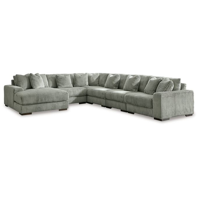 Ashley Furniture Lindyn Fog 6pc Sectional With Chaise 21105S8