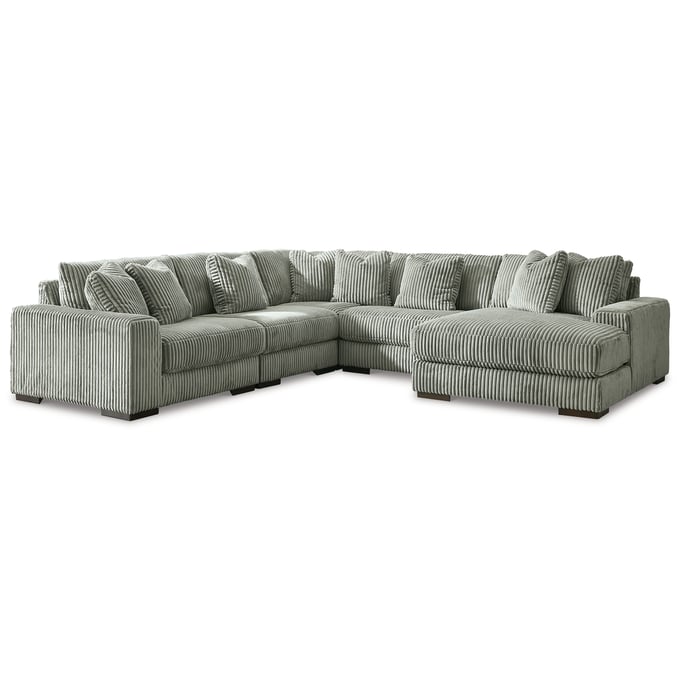 Ashley Furniture Lindyn Fog 5pc RAF Sectional With Chaise 21105S7