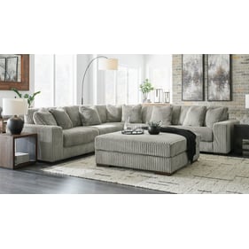 Ashley Furniture Lindyn Fog 5pc Sectional With Ottoman