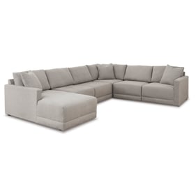 Ashley Furniture Katany Shadow 6pc Sectional With LAF Chaise