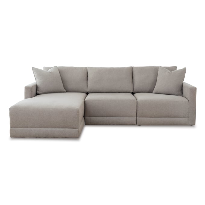 Ashley Furniture Katany Shadow 3pc Sectional With LAF Chaise 22201S3