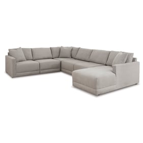 Ashley Furniture Katany Shadow 6pc Sectional With RAF Chaise