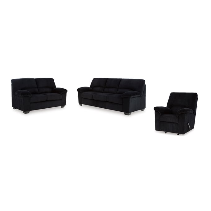 Ashley Furniture SimpleJoy Onyx 3pc Living Room Set 24204-LR-S2