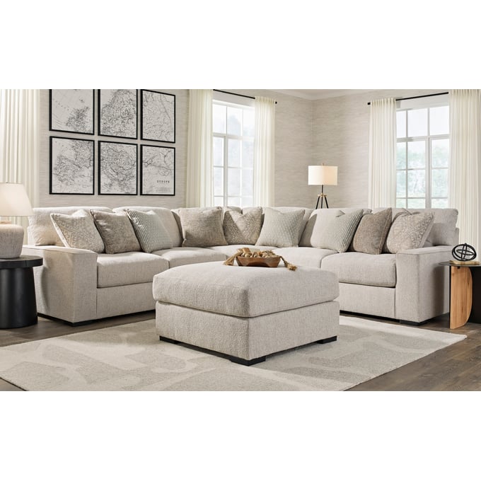 Ashley Furniture Ballyton Sand 3pc Sectional With Ottoman 25102-SEC-S2