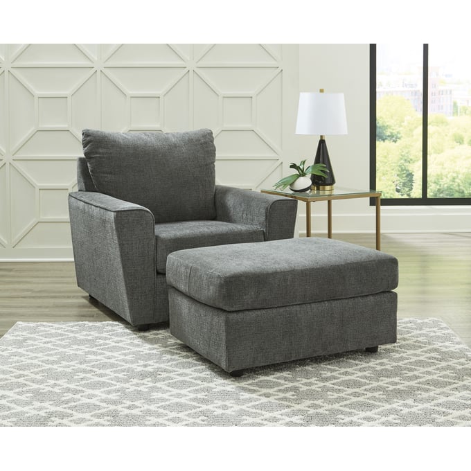 Ashley Furniture Stairatt Gravel Chair And Ottoman Set 28502-CHO