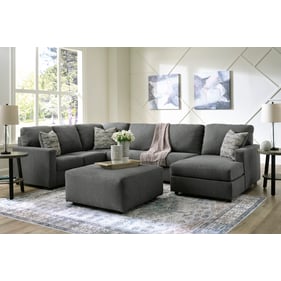 Ashley Furniture Edenfield Charcoal 3pc RAF Sectional With Ottoman