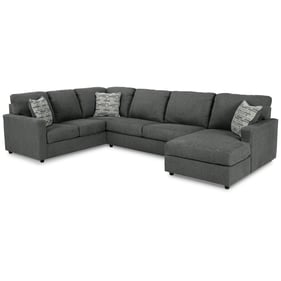 Ashley Furniture Edenfield Charcoal 3pc RAF Sectional With Chaise