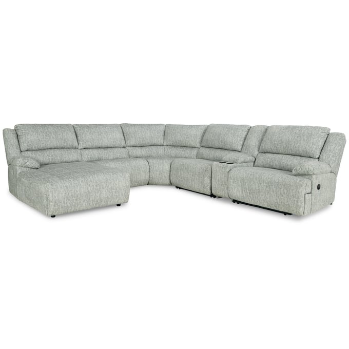 Ashley Furniture McClelland Gray LAF 6pc Reclining Sectional With Chaise 29302S6