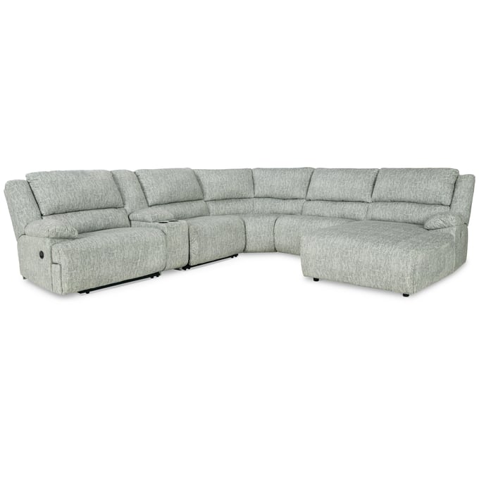 Ashley Furniture McClelland Gray RAF 6pc Reclining Sectional With Chaise 29302S8