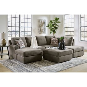 Ashley Furniture OPhannon Putty 2pc LAF Sectional With Ottoman