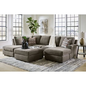 Ashley Furniture OPhannon Putty 2pc RAF Sectional With Ottoman