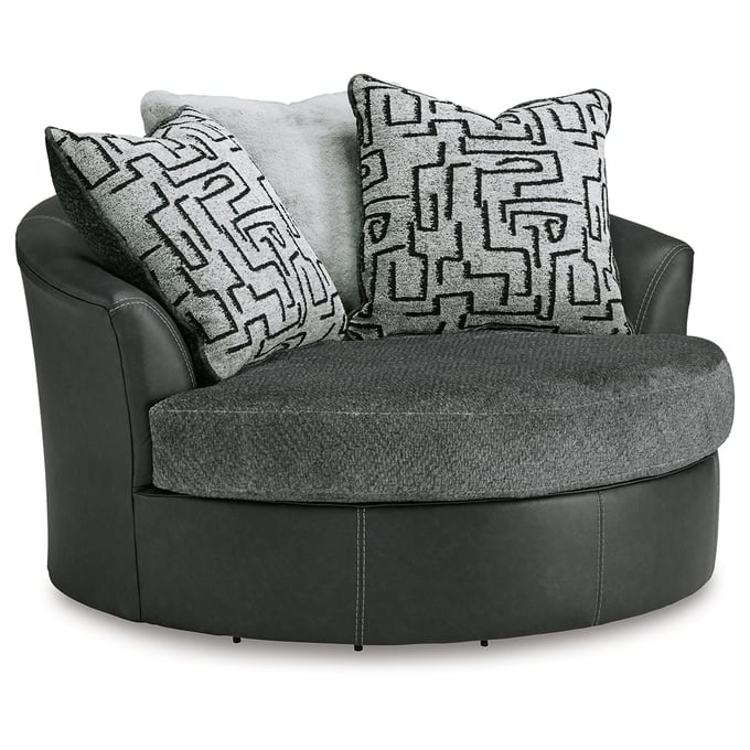 Ashley Furniture Brixley Pier Graphite Oversized Swivel Accent Chair 2990621