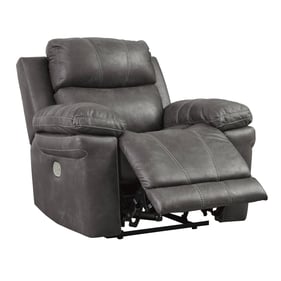 Ashley Furniture Erlangen Midnight Power Recliner With Adjustable Headrest